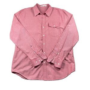 Criquet Men Button Down Shirt Long Sleeve Preppy Business Organic Cotton XL M186
